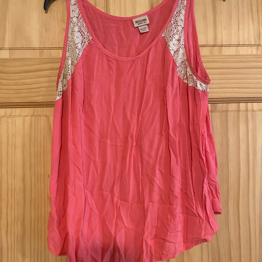 Mossimo Supply Co. Pink Relaxed Tank Top